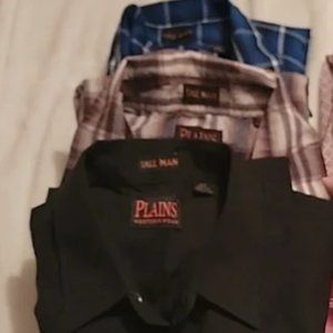 4 mens western shirts.Size xl and XLT